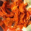 クック56847H☆'s cooksnap of when they made ピーラー人参の簡単オイスターソース和え.