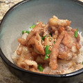 saki1010's cooksnap of when they made 残った鶏皮で簡単おつまみ！鶏皮ポン酢.