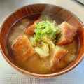 azbjbn's cooksnap of when they made 春キャベツとさつま揚げのお味噌汁.