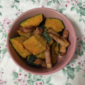 Myochin's cooksnap of when they made 【副菜】かぼちゃとベーコンのマヨ炒め.