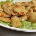 tyat's cooksnap of when they made 鶏胸肉のスイートチリマヨ炒め.