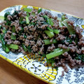 花コーヒ's cooksnap of when they made 小松菜と豚ひき肉のオイスターソース炒め.