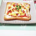 ぱふ's cooksnap of when they made ウインナーでピザトースト.