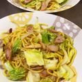 えんジェル's cooksnap of when they made 時短◎ソーセージでペペロンチーノ風焼そば.