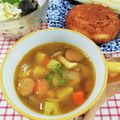 在宅勤務のおじさん's cooksnap of when they made コロコロ野菜とウインナーのカレースープ.