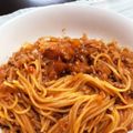 クックTX0BL8☆'s cooksnap of when they made レンジで簡単♪ミートソーススパゲティ.