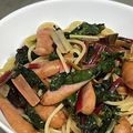 Mejadream's cooksnap of when they made 小松菜（スイスチャード）ベーコンのパスタ.