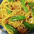 純子50Plus's cooksnap of when they made 絹さやとシーチキンの和風醤油パスタ.