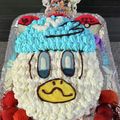 モコ，ヒメ's cooksnap of when they made ピカチュウの立体キャラケーキ.