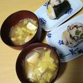 よちりん's cooksnap of when they made 甘みup↑↑天かす入りおみそ汁.