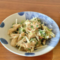 まなポコ's cooksnap of when they made 蒸し鶏とかいわれのサラダ*明太マヨわさび.