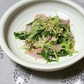なおミール's cooksnap of when they made 水菜とハムの にんにく炒め♬.