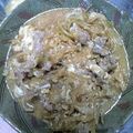 高岡昭梨's cooksnap of when they made ◎豚バラともやしのすき煮風♪卵とじ.