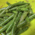 ぱにぱる's cooksnap of when they made お弁当に☆レンジで冷凍いんげんのゴマ合え.