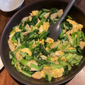 まんだちゃん's cooksnap of when they made 小松菜とタケノコの卵炒め.
