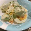 ONE★MAYU★'s cooksnap of when they made 半熟たまごとアボカドのサラダ.