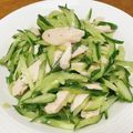vabochan's cooksnap of when they made 美味♪ きゅうりとサラダチキンの塩ナムル.