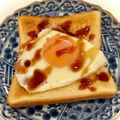 悠LOVE航's cooksnap of when they made 朝食に♡目玉焼きトースト.