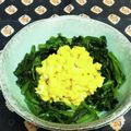 龍青空ママ's cooksnap of when they made ふわふわ玉子とほうれん草.