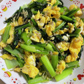 ふぅ＆かず's cooksnap of when they made 小松菜とたまごとじゃこの炒め✿.