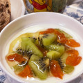 ☆あいちゃん's cooksnap of when they made 美肌効果UP!柿とキウイの蜂蜜ヨーグルト.
