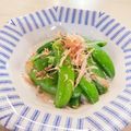 おりぼぶ's cooksnap of when they made 簡単♡スナップエンドウのお浸し.