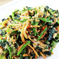 mufuron's cooksnap of when they made ほうれん草と人参のツナ炒め【作り置き】.