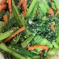 yunatan1211's cooksnap of when they made 簡単で栄養満点！小松菜とにんじんのナムル.