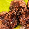 なーなちゃん's cooksnap of when they made 合挽き肉でサイコロステーキ　ワインソース.