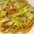 なびろめ's cooksnap of when they made ランチに*桜海老とキャベツのパスタ*.
