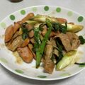 トシ17's cooksnap of when they made 葉にんにくと豚バラのオイスターソース炒め.