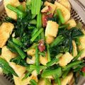 Tocchan128's cooksnap of when they made カリカリ♡焼き油揚げとほうれん草の梅和え.