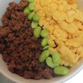 precious☆'s cooksnap of when they made 三色丼☆豚とたまごのそぼろ丼.
