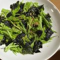 chi−ちゃん's cooksnap of when they made 水菜と味付け海苔のササッとサラダ.