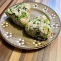 ちゃかぴまま's cooksnap of when they made 大根葉&明太子のおにぎり♡.