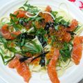 SunnyMaple's cooksnap of when they made おはしで食べる和風冷製パスタ.
