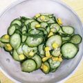 みょんとも4☆'s cooksnap of when they made きゅうりとコーンの青じそサラダ.