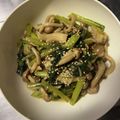 Reo14☆'s cooksnap of when they made レンジで❀小松菜と きのこの ポン酢和え.