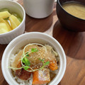 ☆あさ's cooksnap of when they made 我が家の丼☆焼鮭と特製旨辛みぞれ丼！.