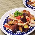 Dellaたん's cooksnap of when they made 豚肉、茄子、しめじ、トマトのさっぱり炒め.