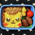 景と浩's cooksnap of when they made キャラ弁　ポケモンピカチュウそぼろ弁当.