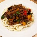 すももの枝's cooksnap of when they made 夏野菜たっぷり肉味噌うどん.