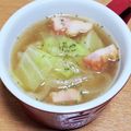 kaori238's cooksnap of when they made 春キャベツとベーコンのコンソメスープ.