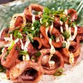 よしよしのキッチン☆'s cooksnap of when they made ビールが進む♪イカのにんにくオイマヨ炒め.