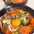 あい♪らんど's cooksnap of when they made ユッケジャン煮込みうどん.