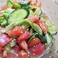mufuron's cooksnap of when they made トマト&レタス&キュウリの漬け置きサラダ.