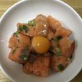 かおり♡♡♡'s cooksnap of when they made 塩サーモンユッケ.