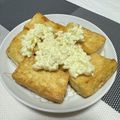 S72☆'s cooksnap of when they made 焼き木綿豆腐。甘酢タルタル★チキン南蛮風.