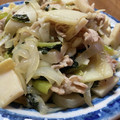 篠田美雨's cooksnap of when they made 小松菜と豚肉とたけのこの和風炒め.