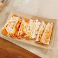 miwayon's cooksnap of when they made ミニブリトー?!　ハムチー巻き焼き餃子.